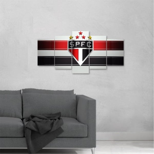 Quadro Grande 5 Peças SPFC São Paulo Times - 1