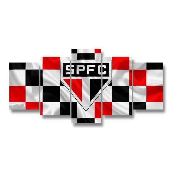 Quadro Grande 5 Peças SPFC São Paulo Times  Brasileirão - 2