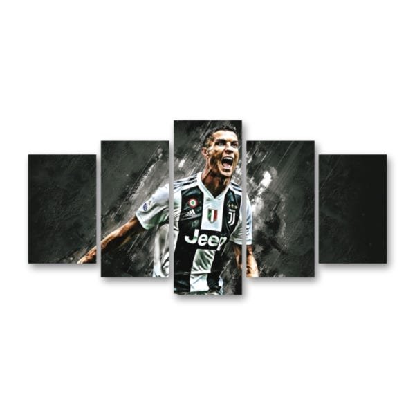 Quadro 5 peças Cristiano Ronaldo Juventus Football Club - 2