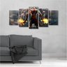 Quadro Grande 5 peças God of War II Kratos - 1