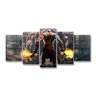 Quadro Grande 5 peças God of War II Kratos - 2