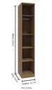 Ver imagem 3 de Guarda Roupa Modulado 01 Porta 43cm com 234cm Altura Setiba - Carvalho