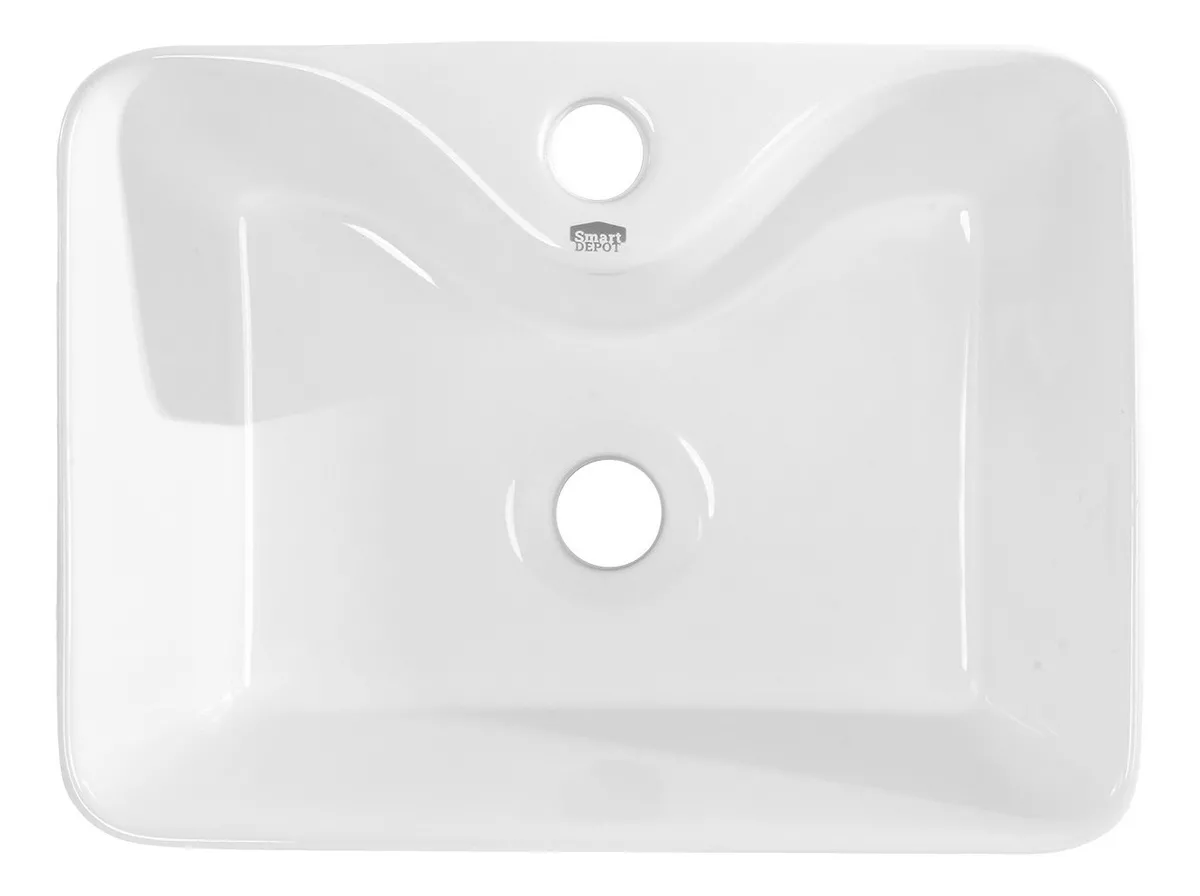 Cuba Pia de Apoio Sobrepor Banheiro Lavabo Lavatorio Minimalista 40x30cm Smart Depot - 5