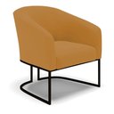 Ver imagem 2 de Poltrona Stella Veludo Base Industrial Preto D03 - D'Rossi