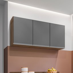 Aéreo Cozinha 120cm Freijó com Grafite - Belliv Decor - 3