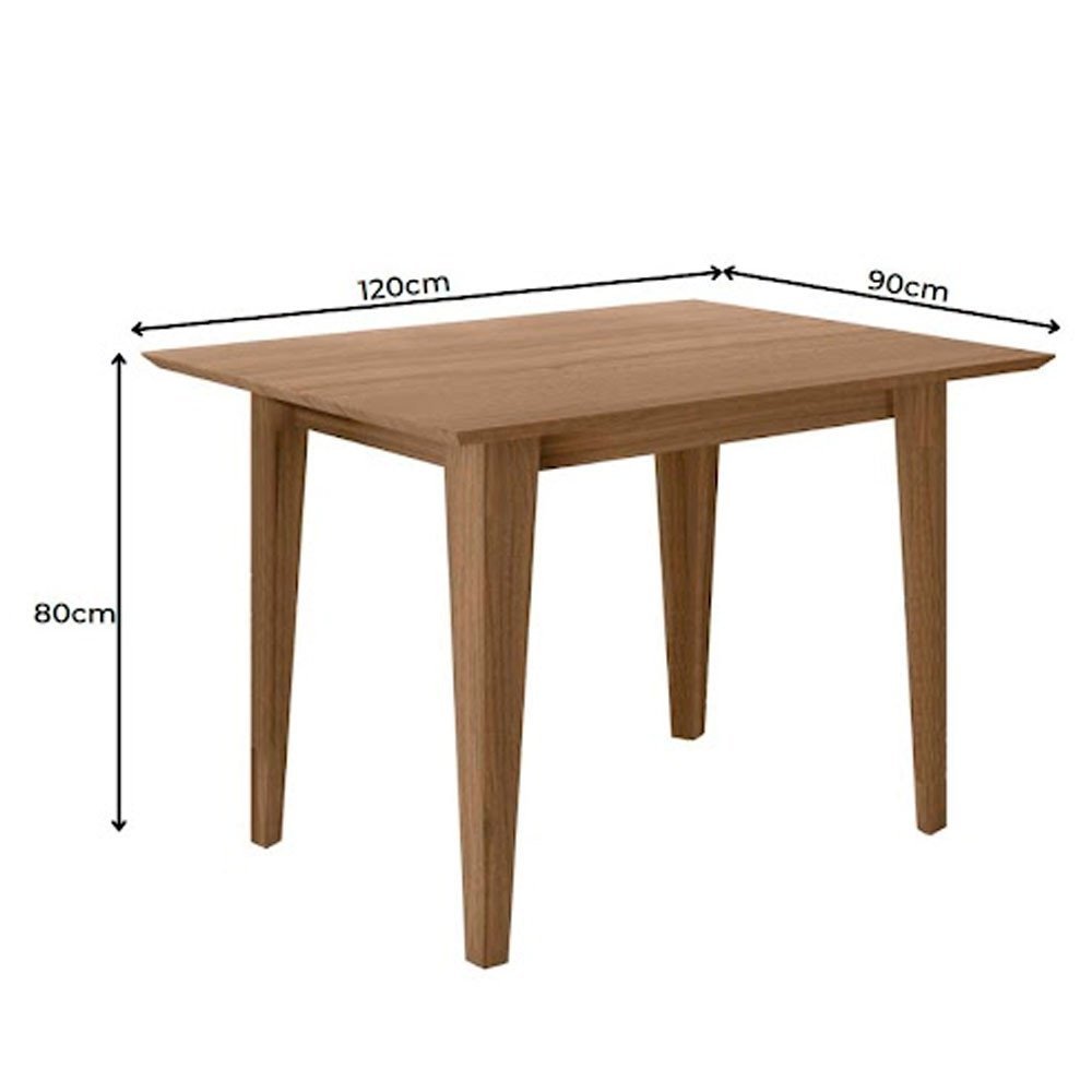 Mesa para Sala de Jantar 120cm Retangular Tampo Chanfrado Kate Poliman - 2