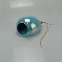 Ver mais imagens de Vaso Decorativo de Cerâmica Azul 11x15x20cm Enfeite Sala Mesa Estante Aparador