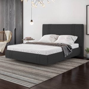 Cama Flutuante Star Casal em Linho Sky Box Preto