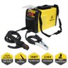 Máquina de solda inversora 225a 220v + máscara + escova - wk - 3