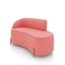 Ver imagem 1 de Sofá 2 Lugares Orgânico 140cm Pé Dourado Morgan Suede D03 - D’Rossi
