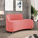 Ver imagem 2 de Sofá 2 Lugares Orgânico 140cm Pé Dourado Morgan Suede D03 - D’Rossi