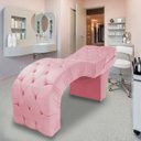 Ver imagem 1 de Maca Estética Estofada Reclinável Ergonômica Veludo Tati:rosê