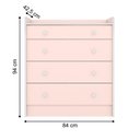 Ver imagem 5 de Conjunto Quarto de Bebê Galara Berço Cômoda Guarda Roupa MDP Rosa Casah
