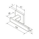 Ver imagem 2 de Fechadura Pado Concept Preta 408 40CB Roseta Quadrada