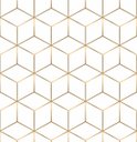 Ver imagem 1 de Papel De Parede Branco Lavável Para Sala e Quarto Com Detalhes Gold