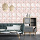 Ver imagem 2 de Papel De Parede Branco Cinza e Rosa Para Quarto e Sala Lavável