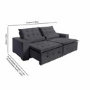 Ver imagem 3 de Sofá Spazzio 4 Lugares 2,20cm Retrátil e Reclinável - de Casa Décor e Estofados Cinza