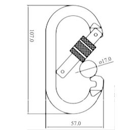 Mosquetão Aço Oval Rosca 25kn Ce En Uiaa - 4