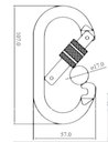 Ver imagem 4 de Mosquetão Aço Oval Rosca 25kn Ce En Uiaa
