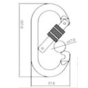 Ver imagem 4 de Mosquetão Aço Oval Rosca 25kn Ce En Uiaa