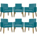Ver imagem 1 de Kit 6 Poltronas Decorativas para Sala Mari Suede Cores