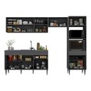 Ver imagem 3 de Armário Cozinha Modulada Completa 281,5cm Milano Multimóveis Mp2397 Cinza