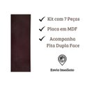 Ver imagem 3 de Cabeceira Modulada Estofada P/ Cama Casal 7 Placas 20x60cm:marrom