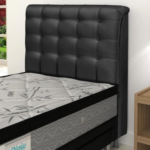 Cabeceira Solteiro Dama 90cm para Box 88cm Estofada no tecido PVC   Simbal