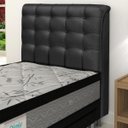 Ver imagem 1 de Cabeceira Solteiro Dama 90cm para Box 88cm Estofada no tecido PVC Simbal