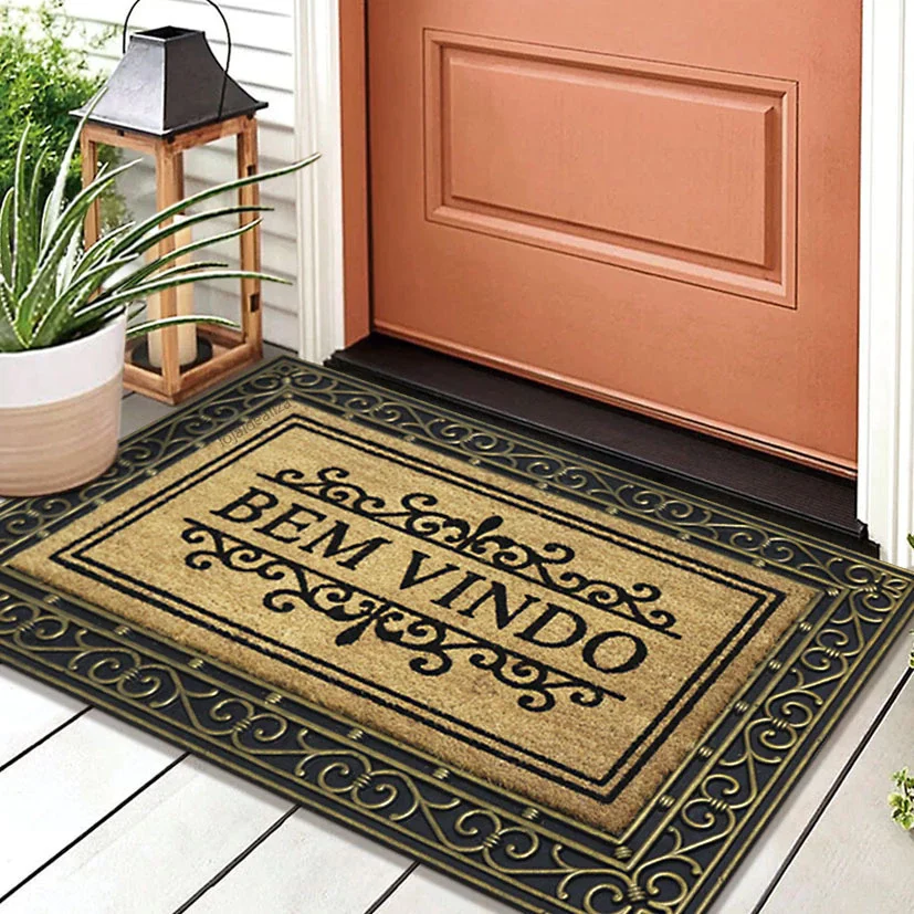 2 Tapete Porta Capacho Fibra Coco Antiderrapante 60x90 Impdr - 1