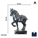 Ver imagem 2 de Escultura Cavalo Chinês Pequeno, Poliresina, Preto Brilhante