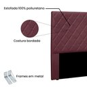 Ver imagem 2 de Cabeceira Solteiro 0,90m Esmeralda Veludo - Pallazio - Vinho