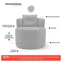 Ver imagem 3 de Poltrona Orgânica Living Bob com 01 Almofada Bouclê Cinza Claro - Desk Design