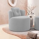 Ver imagem 7 de Poltrona Orgânica Living Bob com 01 Almofada Bouclê Cinza Claro - Desk Design