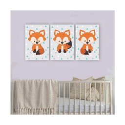 Quadros Decorativos quarto Infantil Raposinha - 4