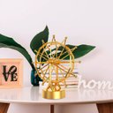 Ver imagem 2 de Pendulo de Newton Roda Gigante Cinético Usb Movimento Perpetuo Decoração de Mesa Geek Nerd:dourado