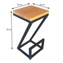 Ver imagem 5 de Banqueta Alta Balcão Ferro Madeira Estilo Industrial