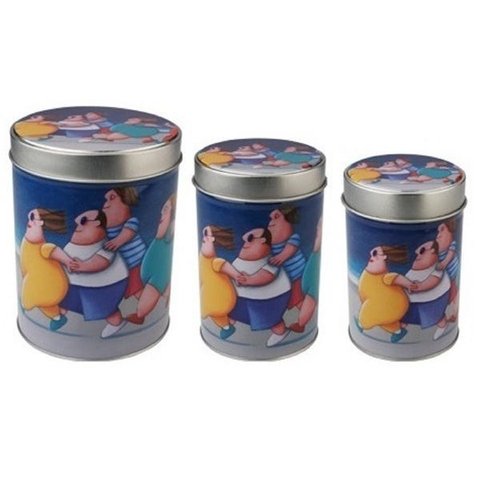 Latas Decorativas E Organizadoras Gustavo Rosa Com 3 Peças