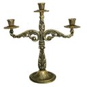 Ver imagem 2 de Castiçal 3 Velas 30 Cm Bronze Trabalhado Decorações Igrejas Jantares