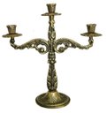 Ver imagem 2 de Castiçal 3 Velas 30 Cm Bronze Trabalhado Decorações Igrejas Jantares