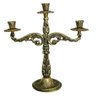 Castiçal 3 Velas 30 Cm Bronze Trabalhado Decorações Igrejas Jantares - 1