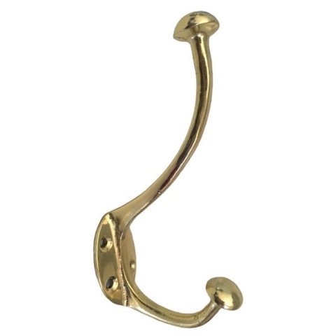 Cabide Pendurador Para Parede Dois Ganchos Em Bronze Roupas