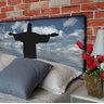 Cabeceira Queen Suede Estampado Cristo Painel Cama Box 160 X 60 - 2