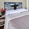 Cabeceira Queen Suede Estampado Cristo Painel Cama Box 160 X 60 - 1
