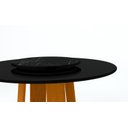 Ver imagem 2 de Mesa de Jantar Redonda Isabela 1,35m com Tampo Giratório Ypê/Preto/Nero - New Ceval