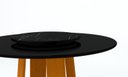 Ver imagem 2 de Mesa de Jantar Redonda Isabela 1,35m com Tampo Giratório Ypê/Preto/Nero - New Ceval