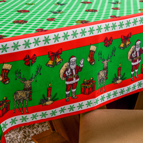 Toalha de Mesa Oxford Estampado Natal 4 Lugares Estampa 2