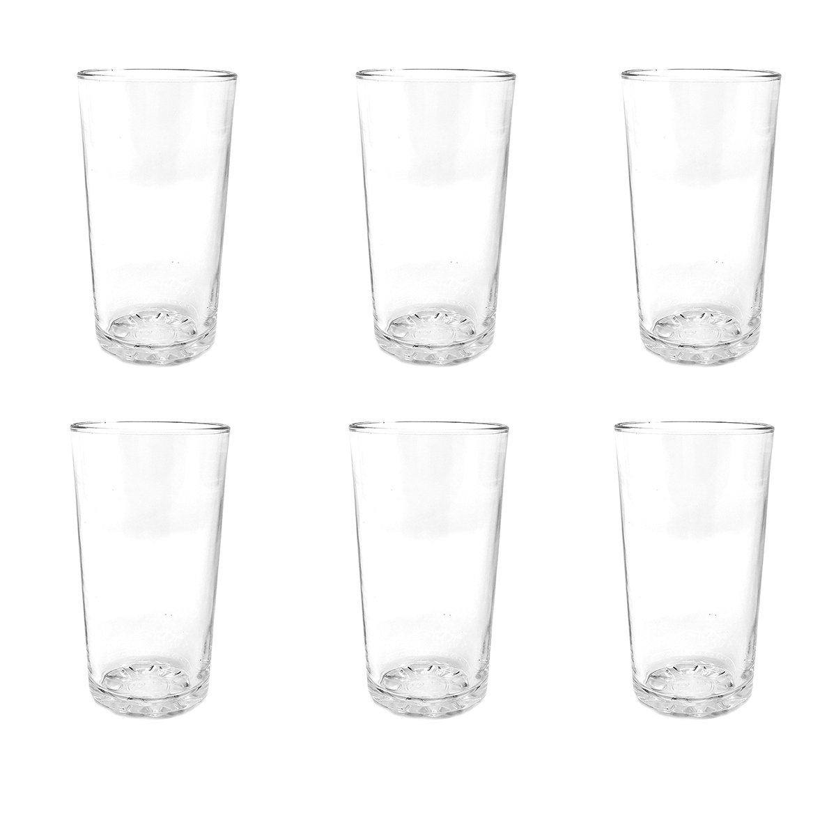 Kit 6 Copos de Vidro Altos Transparente 240ml  Água Sucos Bebidas Cervejas Louças Servir Cozinha