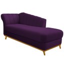 Ver imagem 1 de Diva Recamier Vanessa 160cm Lado Direito Suede Doce Sonho Móveis Roxo