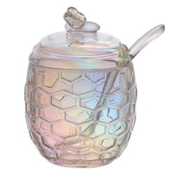 Acucareiro de Vidro com Colher Bee Incolor 230ml Hauskraft - 3